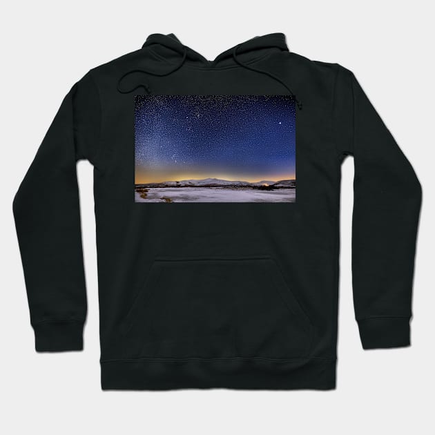 Pen y Fan and Corn Du at Night Hoodie by dasantillo